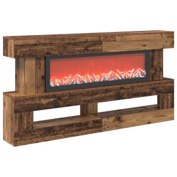 Vidaxl Električni kamin Star les 150 x 21 x 77 cm Inženirski les