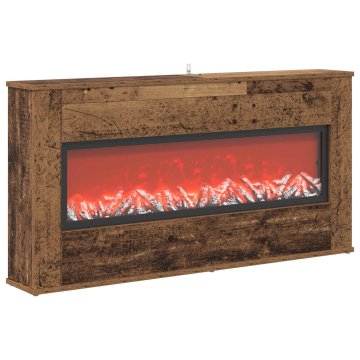 Vidaxl Električni kamin Star les 114 x 18 x 58,5 cm Inženirski les