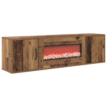Vidaxl Električni kamin Star les 140,5 x 30 x 39 cm Inženirski les