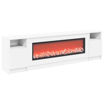 Vidaxl Električni kamin Bela 165 x 28,5 x 47 cm Inženirski les