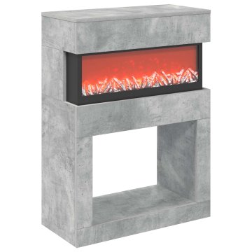 Vidaxl Električni kamin Beton 64 x 30 x 87 cm Inženirski les