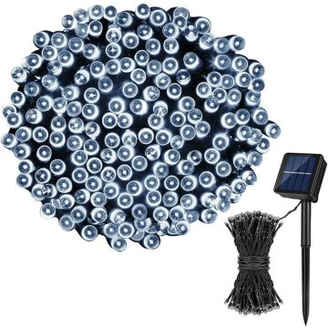 KJB Solarna LED svetlobna veriga, 12 m, 100 LED, bela svetloba