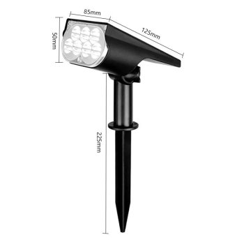 KJB Solarni vrtni LED reflektor, 7 LED, večbarvna svetloba, IP65
