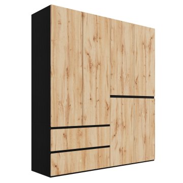SONNENH Garderobna omara, 180 × 50 × 200 cm, MDF / iverna plošča, predali za shranjevanje, za shranjevanje v spalnici