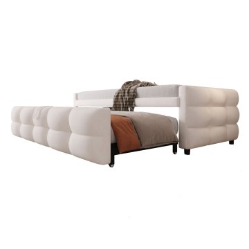SONNENH Posteljni okvir, 180 × 190 cm, bež, 210 × 103 × 46.5 cm, za spalnico