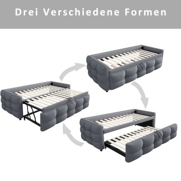 SONNENH Posteljni okvir, 180 × 190 cm, siva, 210 × 103 × 46.5 cm, za spalnico
