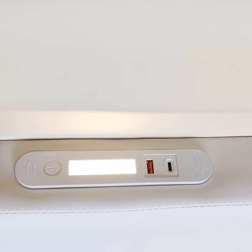SONNENH Otroška postelja, 90 × 200 cm, bela, 213 × 97 × 70 cm, priključek usb, za spalnico