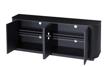 SONNENH Kredenca, MDF, črna, 162.5 × 38 × 61 cm, za urejeno shranjevanje