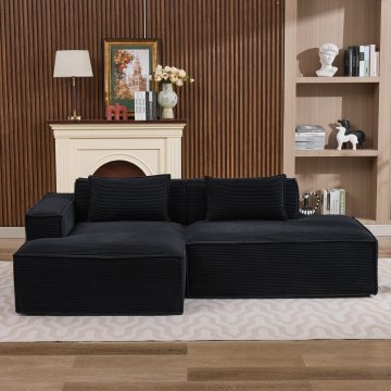 SONNENH Kavč, črna, 235 × 129 × 70 cm, za dnevno sobo