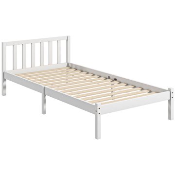 SONNENH Enojna postelja, 208 × 96 cm, les, bela, 208 × 96 × 70 cm, za spalnico