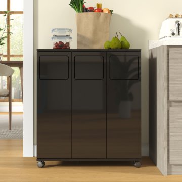 SONNENH Kredenca, 69.3 × 35 × 80.3 cm, MDF, črna, 69.3 × 35 × 80 cm, za jedilnico in shranjevanje