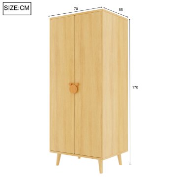 SONNENH Garderobna omara, 70 × 55 × 170 cm, MDF, za shranjevanje v spalnici