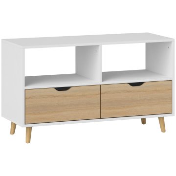 SONNENH TV omarica, les, bela, 99 × 39 × 58.3 cm, predali za shranjevanje, za dnevno sobo