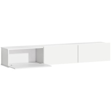 SONNENH TV omarica, les, bela, 180 × 31.5 × 29.8 cm, predali za shranjevanje, prostor za shranjevanje, za dnevno sobo