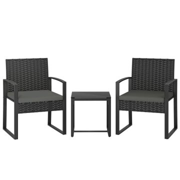 SONNENH Vrtna garnitura, jeklo, temno siva, 58 × 55 × 76 cm, za vrt ali teraso