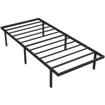 SONNENH Enojna postelja, 90 × 200 cm, kovina, črna, 200.5 × 91 × 35.5 cm, prostor za shranjevanje, za spalnico