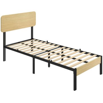 SONNENH Enojna postelja, 90 × 200 cm, kovina, 202.5 × 106.5 × 105 cm, prostor za shranjevanje, za spalnico