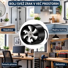 HOME & MARKER® Močan izpušni ventilator za čist zrak | VENTORIS 70x100 mm