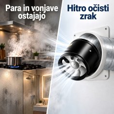 HOME & MARKER® Močan izpušni ventilator za čist zrak | VENTORIS 70x100 mm