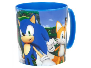 Stor Otroški plastični lonček Ježko Sonic 390 ml – primeren za mikrovalovno pečico, 40504