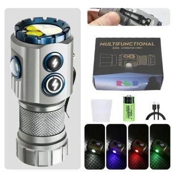 KJB Polnilna ročna LED svetilka USB, RGB izvedba, 1 kos