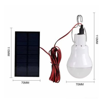 KJB Polnilna viseča LED žarnica z ločenim solarnim panelom, 1 komplet