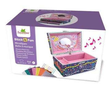Rayher.	 Ustvarjalni set Stick'N Fun - 3D Mozaik, Pojoča škatla samorog