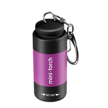 KJB Mini polnilna LED svetilka za ključe, USB, vijolična