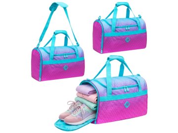 Astra Športna torba AstraBAG Hexagon Mint Ombre – 45 × 28 × 22 cm, 506026005