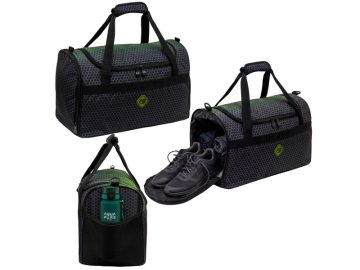 Astra Športna torba AstraBAG Hexagon Green Ombre – 45 × 28 × 22 cm, 506026006