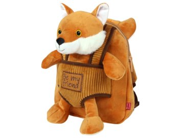 Perletti Dvostranski otroški nahrbtnik s plišasto igračo Perletti Toys – Fanny Fox, 13054