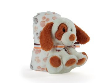 Perletti Otroška odeja s plišasto igračo Perletti Toys – Duff Dog, 13067