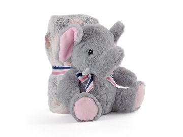 Perletti Otroška odeja s plišasto igračo Perletti Toys – Allie Elephant, 13068