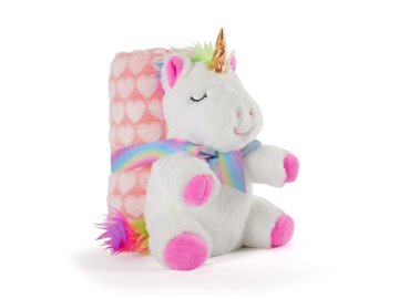 Perletti Otroška odeja s plišasto igračo Perletti Toys – Tiara Unicorn, 13071