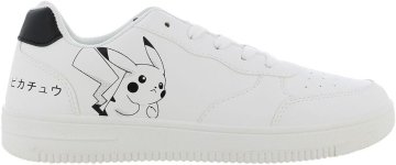 Leomil Otroški športni copati Pokémon Pikachu beli za dečke, lahki superge z motivom Pikachuja, proti drsni profilirani podplat, enostavno obuvanje in slačenje, udobni za vrtec in vsakodnevno igro, velikost