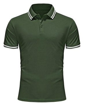 Moška polo majica Piqué 20% bombaž 80% poliester hitro sušeča odporna proti gubanju regular fit z elastičnim ovratnikom in rokavi za šport golf tenis pisarno vsakodnevno nošenje zelena velikost 3XL