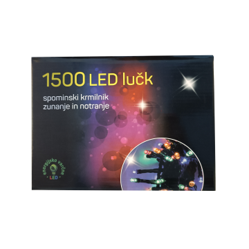 Multistore.si Novoletne LED lučke, 1500 LED, večbarvne, 55 m