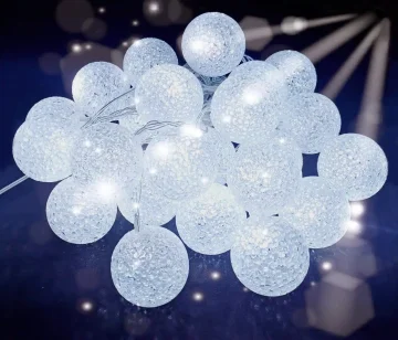 Multistore.si Novoletne lučke z bunkami, 24 LED, bela