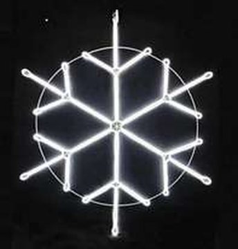 Multistore.si LED snežinka NEON FLEX, bela, 100 × 100 cm