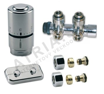 IVAR Kompaktni radiatorski komplet Optima Ivar.DV 10416, kotni, 1/2" × M24, ALPEX 16 × 2 mm, krom
