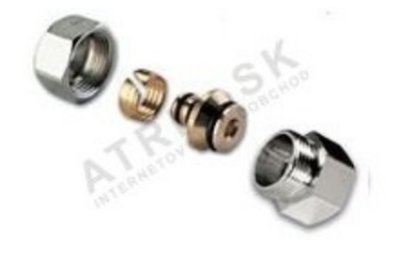 IVAR Vijačni priključek z vložkom Ivar 3/4" F × 16 × 2 ALU