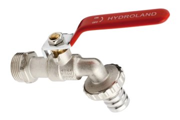 Hydroland Iztočni krogelni ventil 3/4" s pritisno matico in nastavkom za cev Hydroland