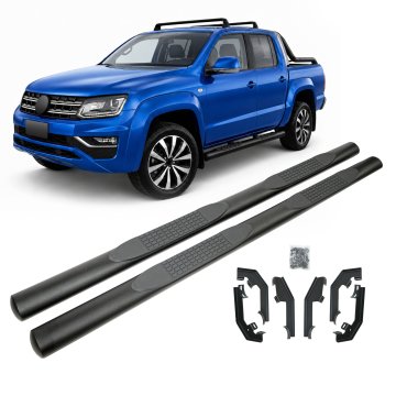 J&J Automotive Stranski okvirji iz nerjavečega jekla za VW Amarok 2023-Nad Črna