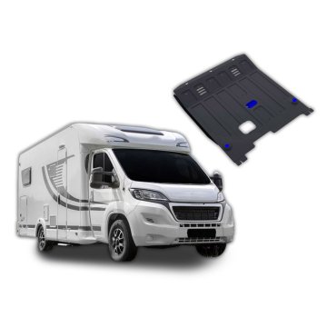 J&J Automotive Zaščitni pokrov motorja za zaščito motorja Peugeot Boxer 2006-2020 Karavan Črna RIVAL