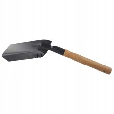 ER4 Kovinska lopatica z lesenim ročajem, dolžine 37 cm, za pometanje