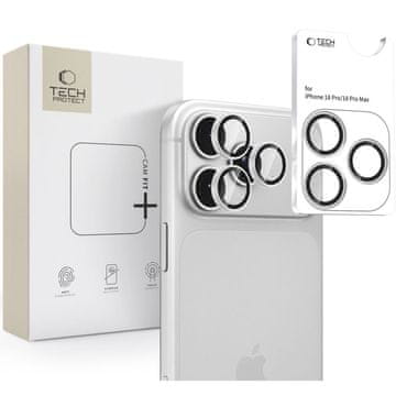 Tech-protect CamRing Fit zaščitno steklo za iPhone 18 Pro / 18 Pro Max, srebrno