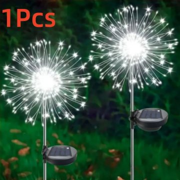 KJB Solarna vrtna svetilka v obliki ognjemeta, 400 LED, bela