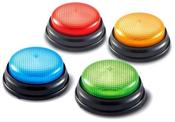 slomart LEAN TOYS: Set 4 Buzzers lučk s zvoki