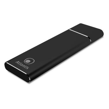 Atlantis ATLANTIS M.2 NVMe SSD zunanja enota USB 3.1 - aluminij, črna