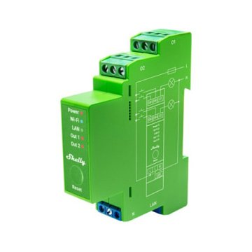 Shelly "Pro Dimmer 2PM" LED/žarnica WiFi LAN BT DIN-letev